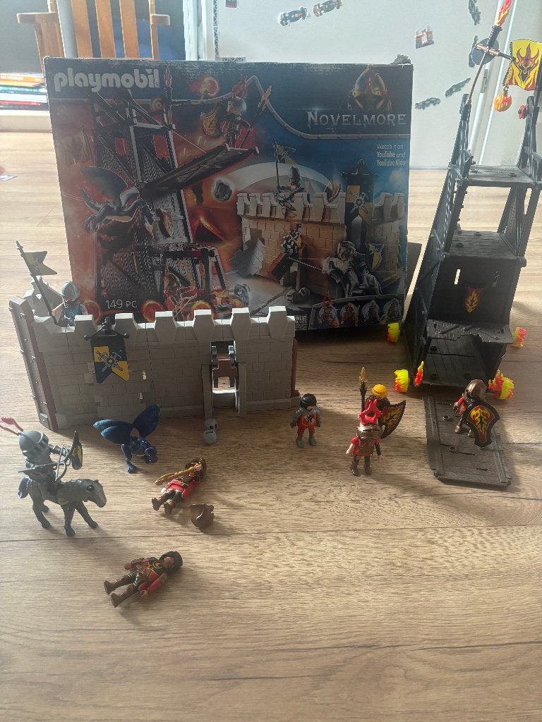 Playmobil Novelmore Ridders met kasteel en extra's, Gebruikt, Complete set, Ophalen of Verzenden, Kasteel/Fort