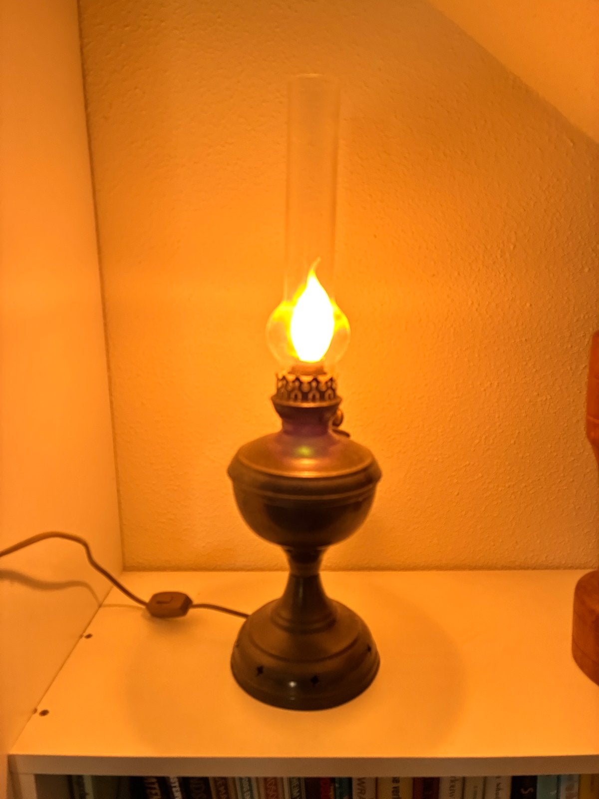 Elektrische olielamp - Vintage stijl sfeerverlichting, Antiek en Kunst, Ophalen
