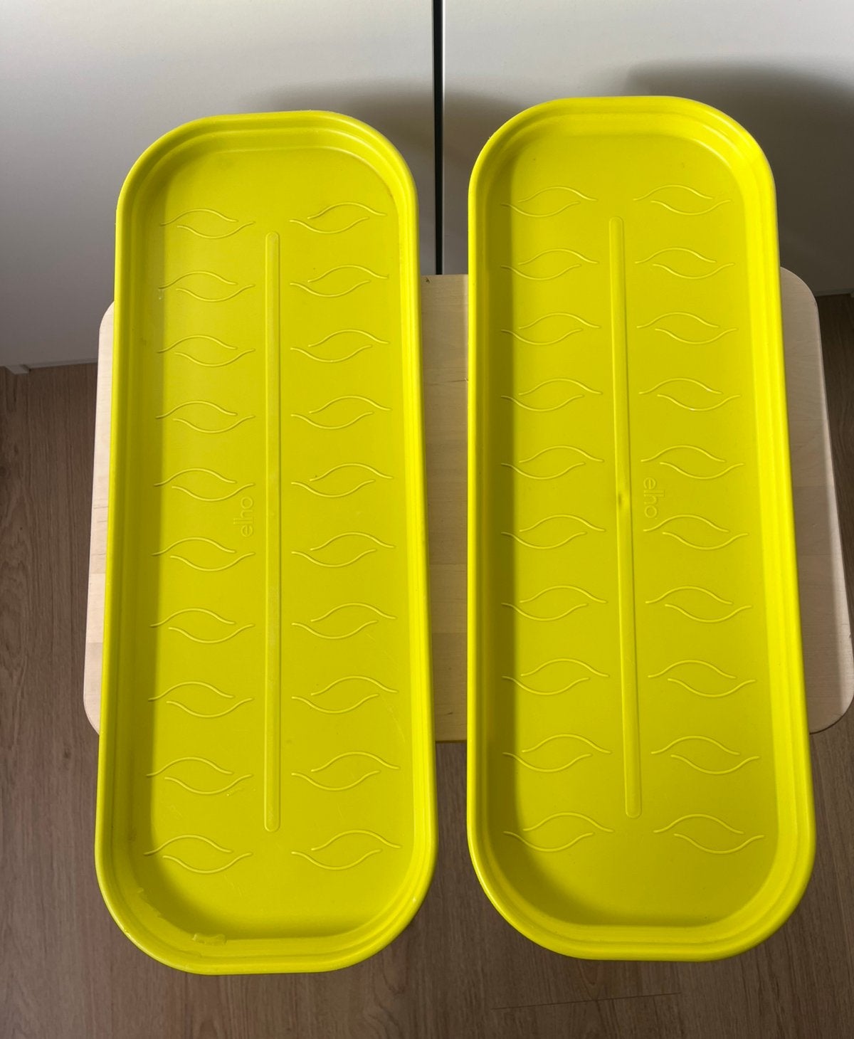 2 Elho green basis kweek Tray schotel 51 cm lime groen, Tuin en Terras, Bloembakken en Plantenbakken, Ophalen, Gebruikt, Kunststof