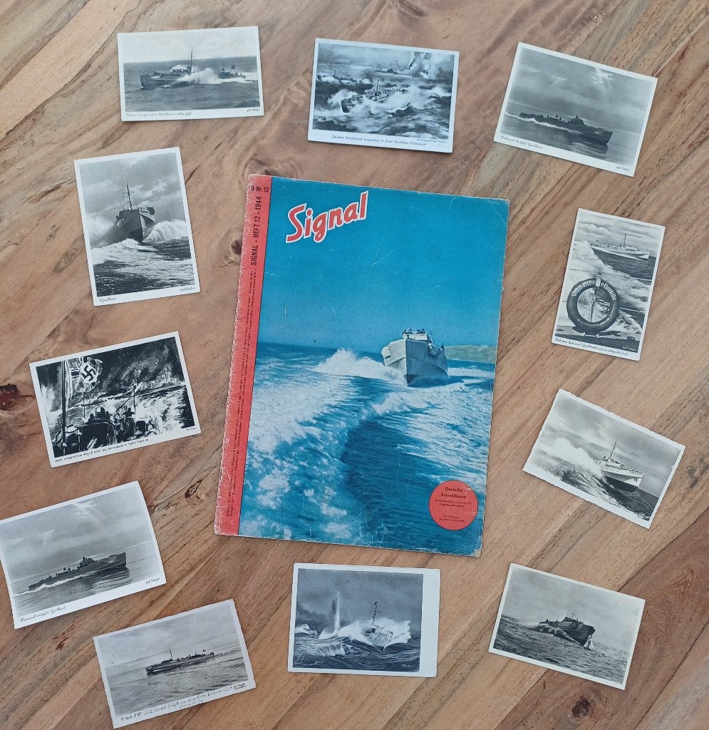 postkaarten & Signal WO2 Duits Kriegsmarine Schnellboot, Ophalen of Verzenden, Marine, Duitsland, Boek of Tijdschrift