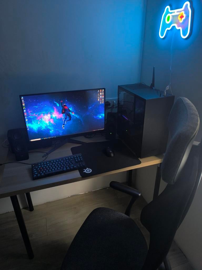 Full Gaming Setup – PC RTX 3070, Ryzen 9, 32GB RAM + 27" 180, Met monitor, 1 TB SSD, 32 GB, ASUS