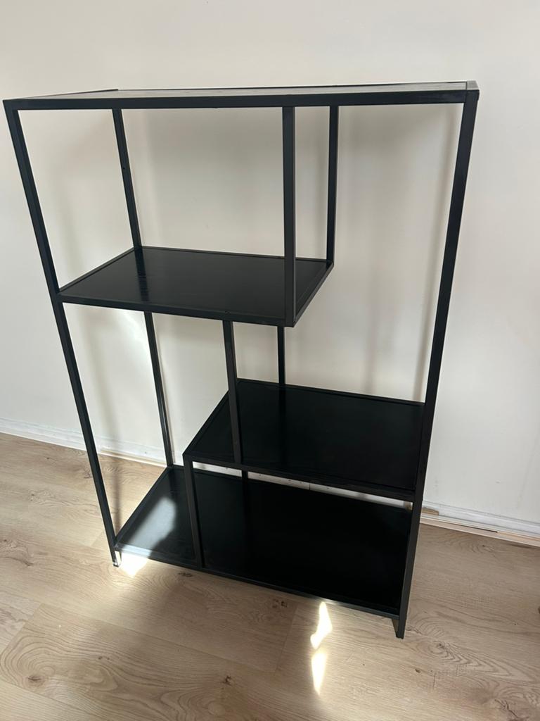 Zwarte open vakkenkast - Modern en veelzijdig, Huis en Inrichting, Ophalen, Met plank(en), 50 tot 100 cm, Zo goed als nieuw