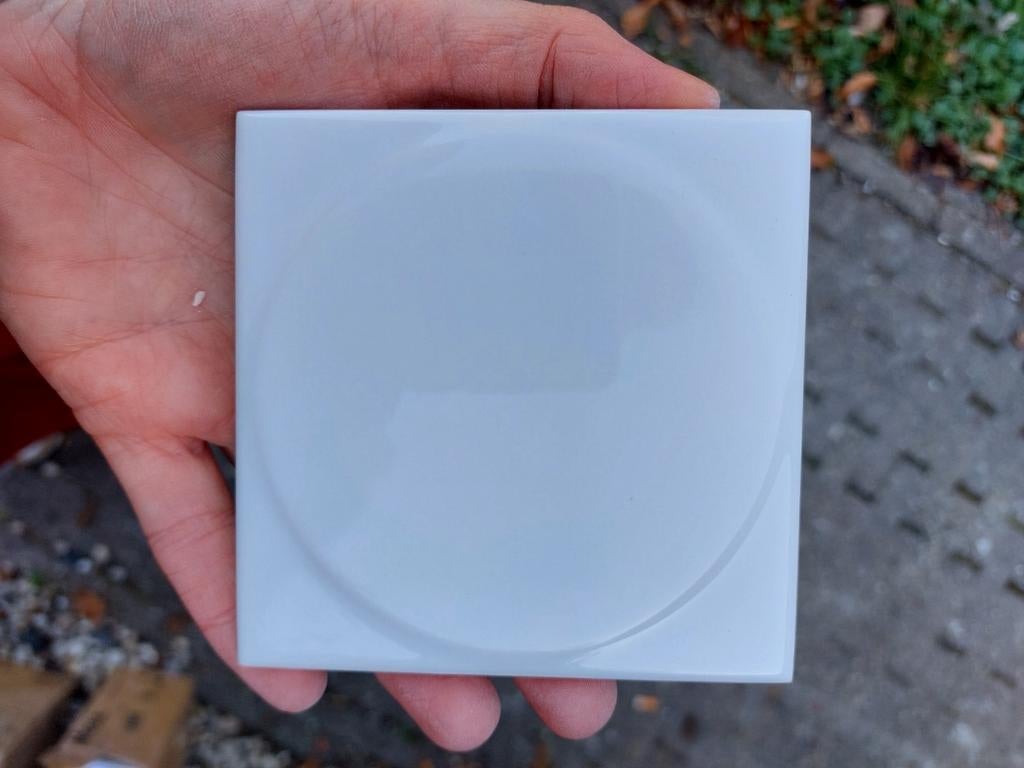 Mosa wandtegels 10x10 cm wit met reliëf, Doe-het-zelf en Verbouw, Tegels, Ophalen, Nieuw, Minder dan 20 cm, Minder dan 20 cm