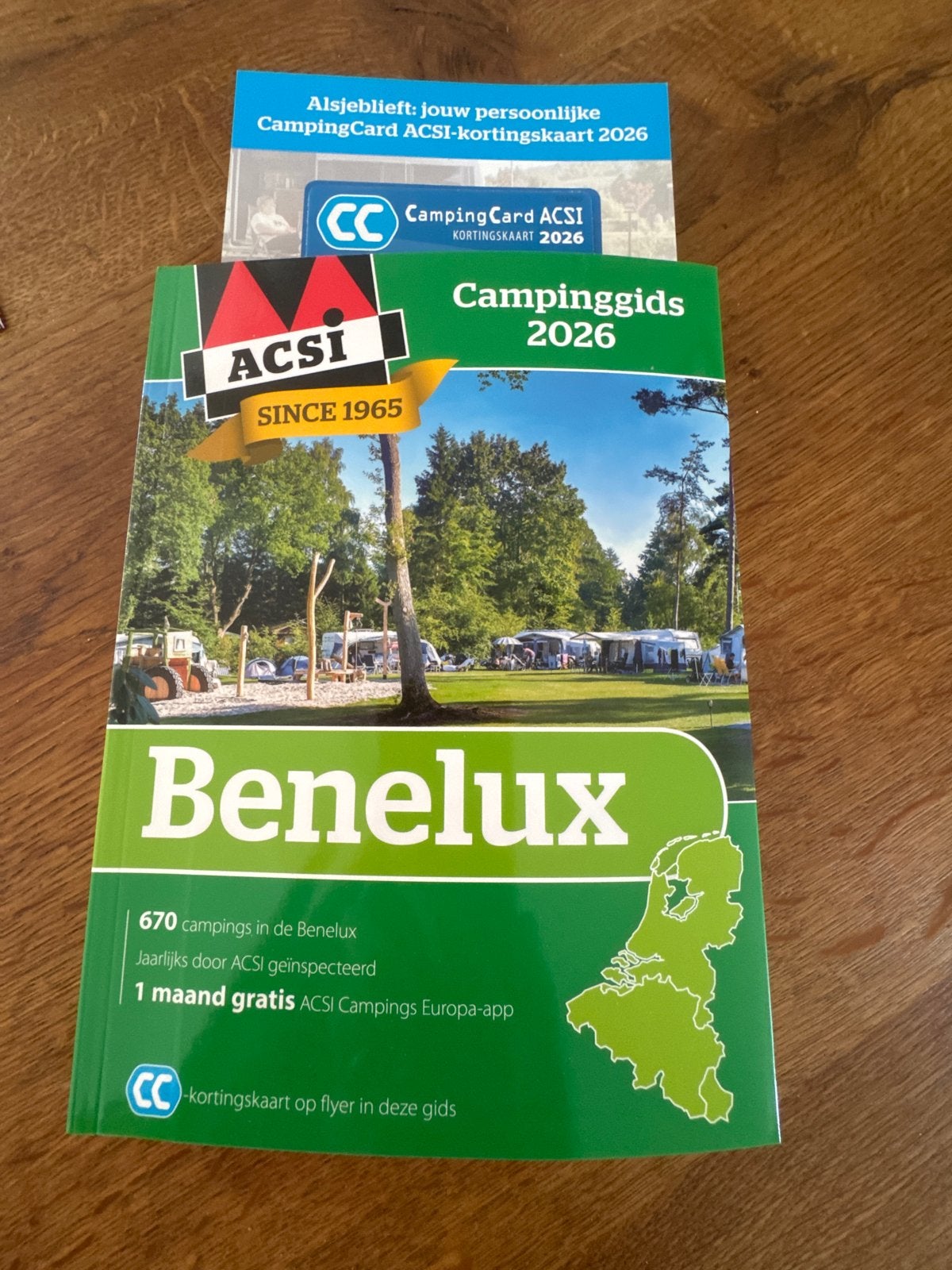 ACSI kortingskaart met Campinggids Benelux 2026, Overige merken, Nieuw, Ophalen of Verzenden, Campinggids