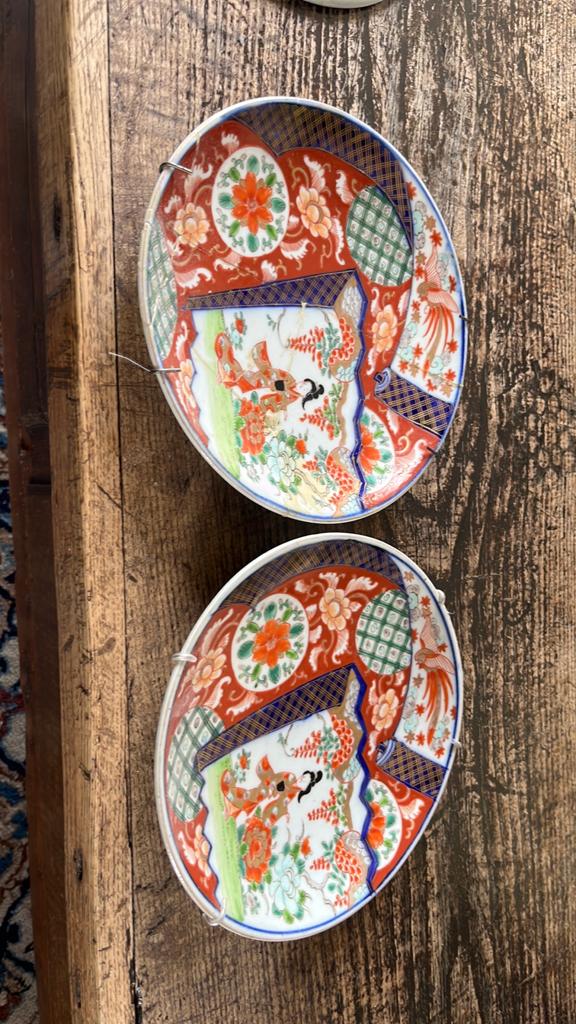 Set van 2 antieke Japanse Imari borden, Antiek en Kunst, Antiek | Porselein, Ophalen