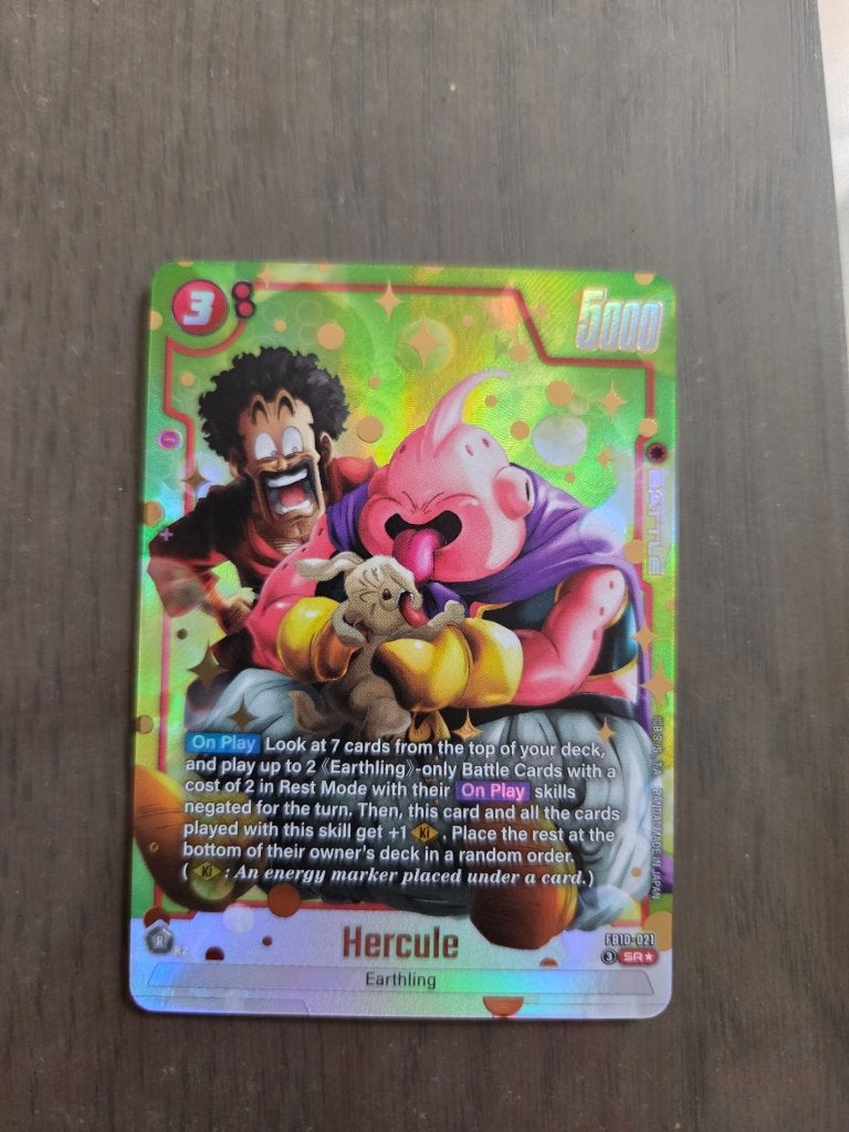 Hercule 021 FB10 Cross force Fusion World Dragon ball, Ophalen of Verzenden, Nieuw, Losse kaart, Foil
