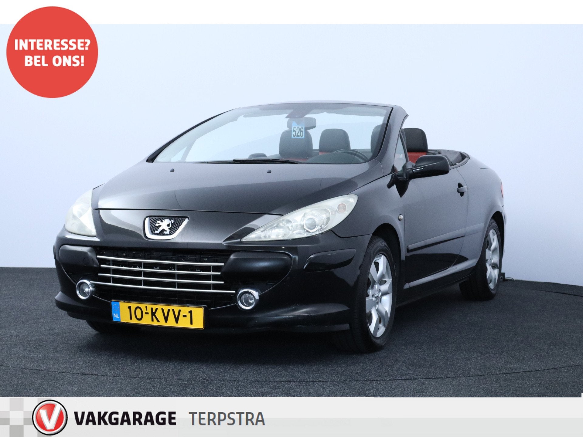 Peugeot 307 CC 2.0-16V/ Automaat!/ Leder/ Elek. Kap/ Stoelve, Gebruikt, Zwart, 4 cilinders, Cabriolet
