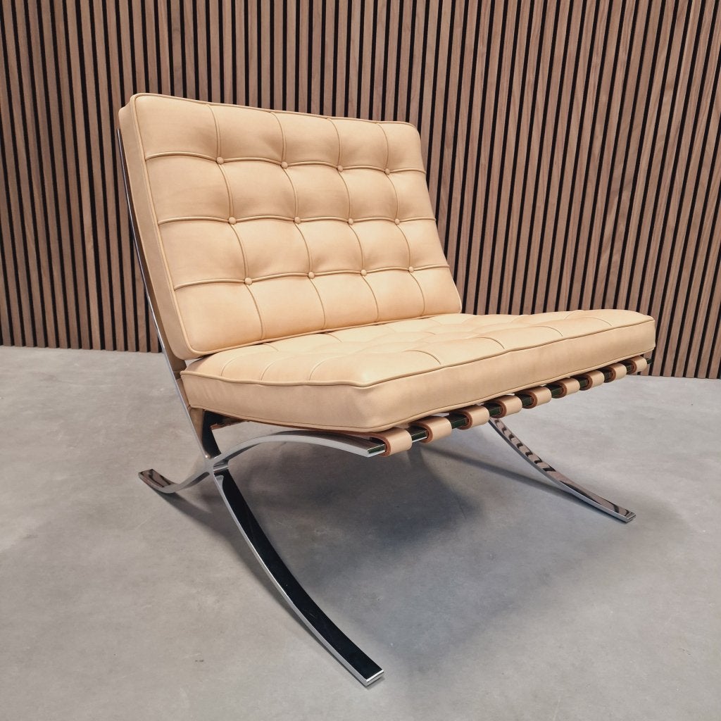 Knoll Barcelona chair - Relax Venezia Naturel, Ophalen of Verzenden
