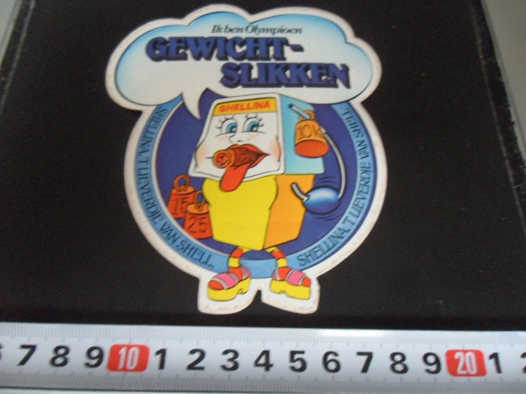 sticker shell shellina strip olympioen GEWICHT-SLIKKEN, Verzamelen, Ophalen of Verzenden, Zo goed als nieuw
