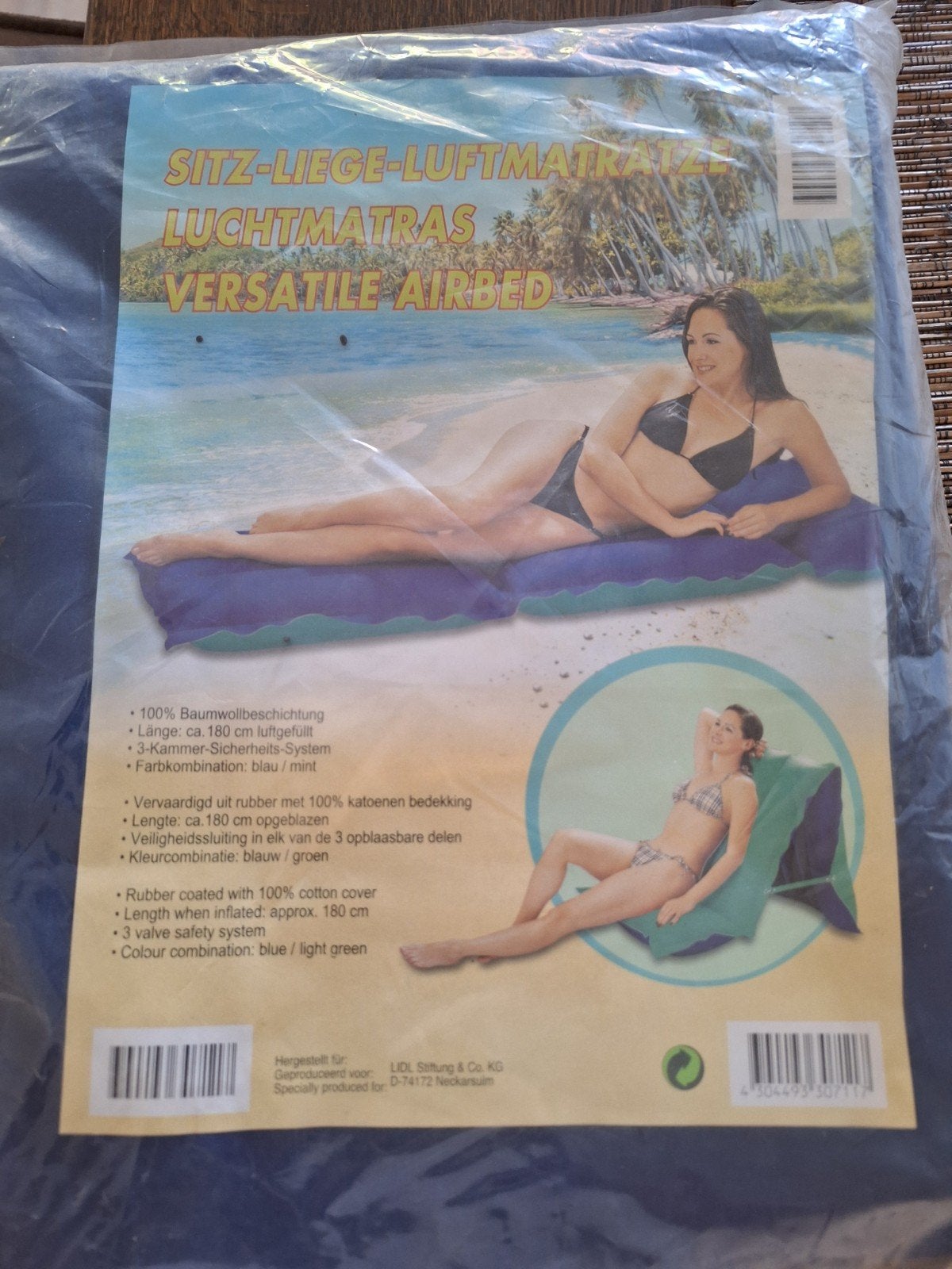 Vintage Katoenen Luchtbed - Nieuw in Verpakking, Ophalen of Verzenden, Nieuw, 1-persoons