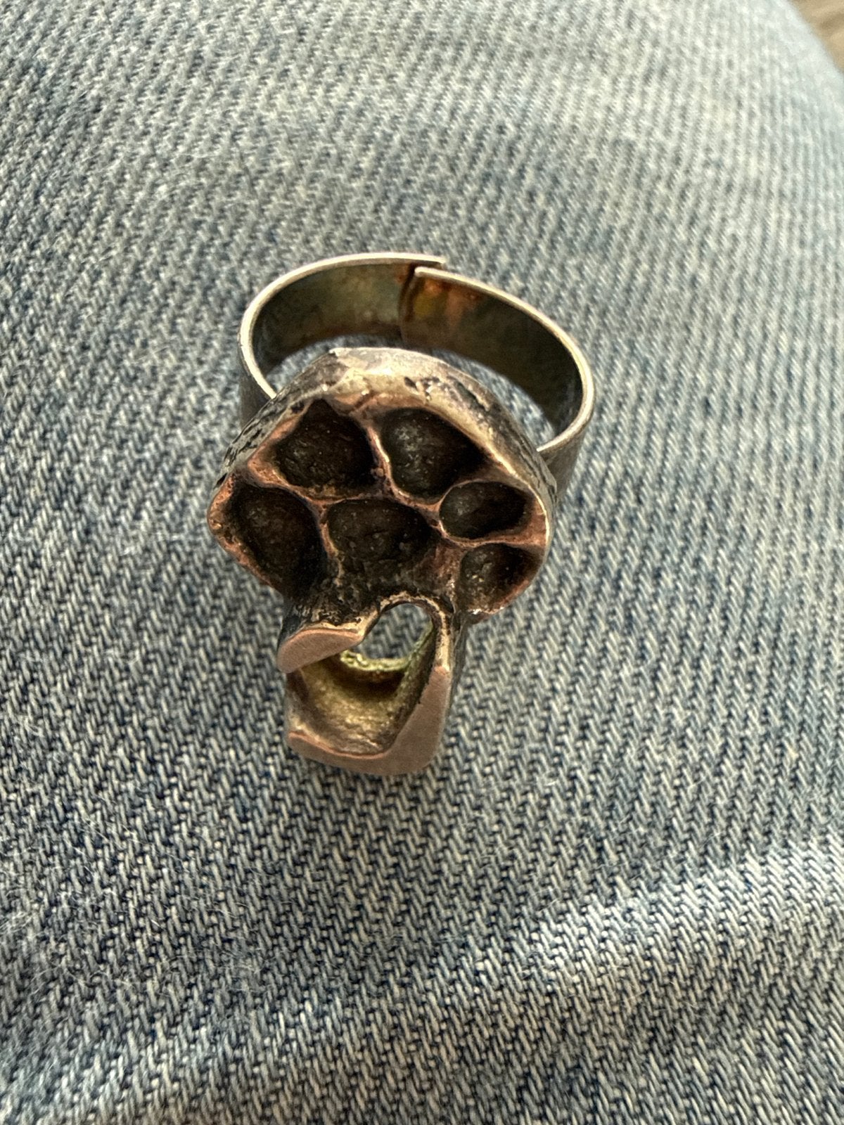 Unieke vintage zilveren paddenstoelring, Sieraden, Tassen en Uiterlijk, Gebruikt, Ophalen of Verzenden, 17 tot 18, Dame of Heer