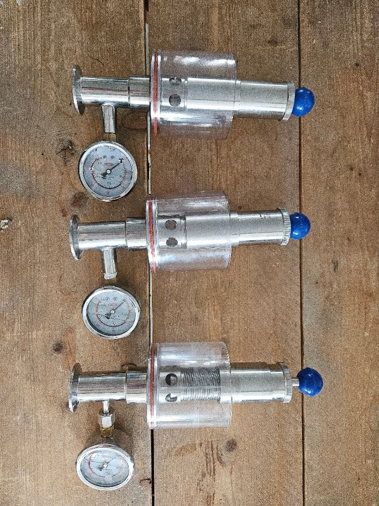 3 stuks spunding valve met 1,5' Tri-clamp bier brouwen, Ophalen, Zo goed als nieuw