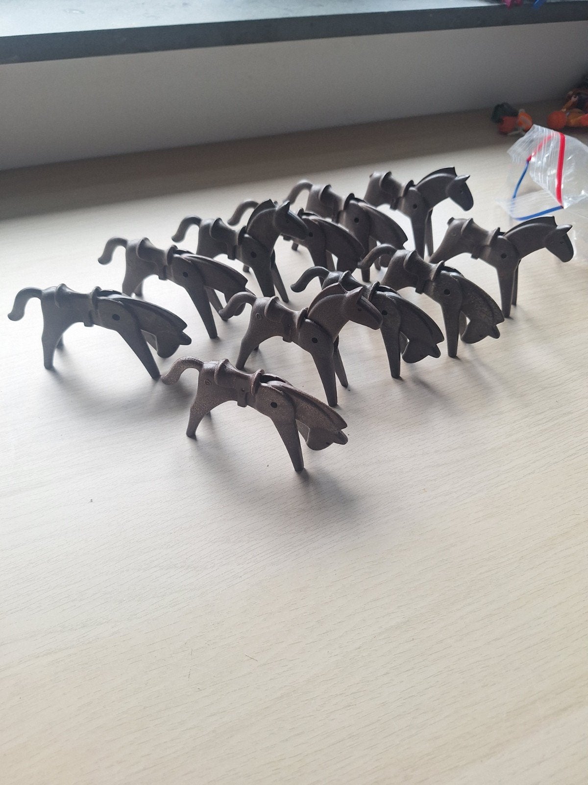 Vintage Playmobil Paarden - 9 met staart, 2 zonder, Ophalen of Verzenden, Gebruikt, Losse onderdelen, Figuren