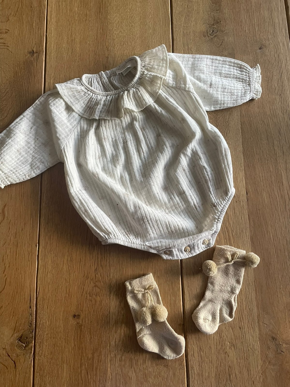 Romper Zara Home maat 68 met condor kniekousjes, Ophalen of Verzenden, Zo goed als nieuw, Meisje, Overhemdje of Bloesje