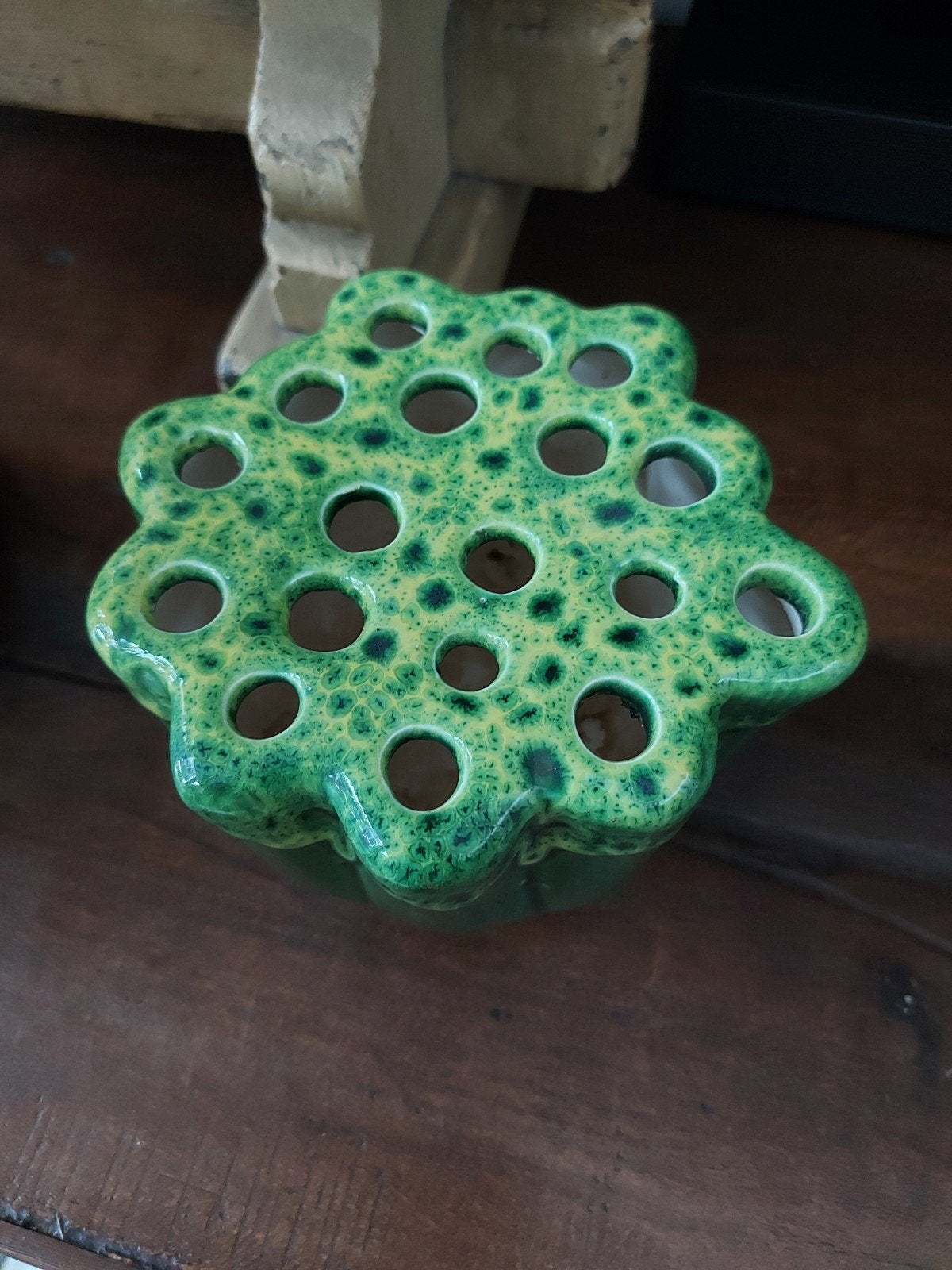 Druppels vaasje, Ophalen of Verzenden, Groen, Glas, Minder dan 50 cm