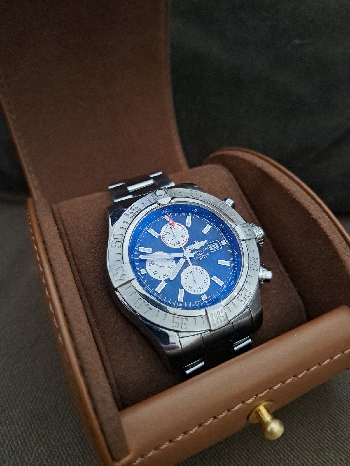 Breitling Super Avenger Chronograph 48mm - Full set, Ophalen, Staal, Staal, Breitling
