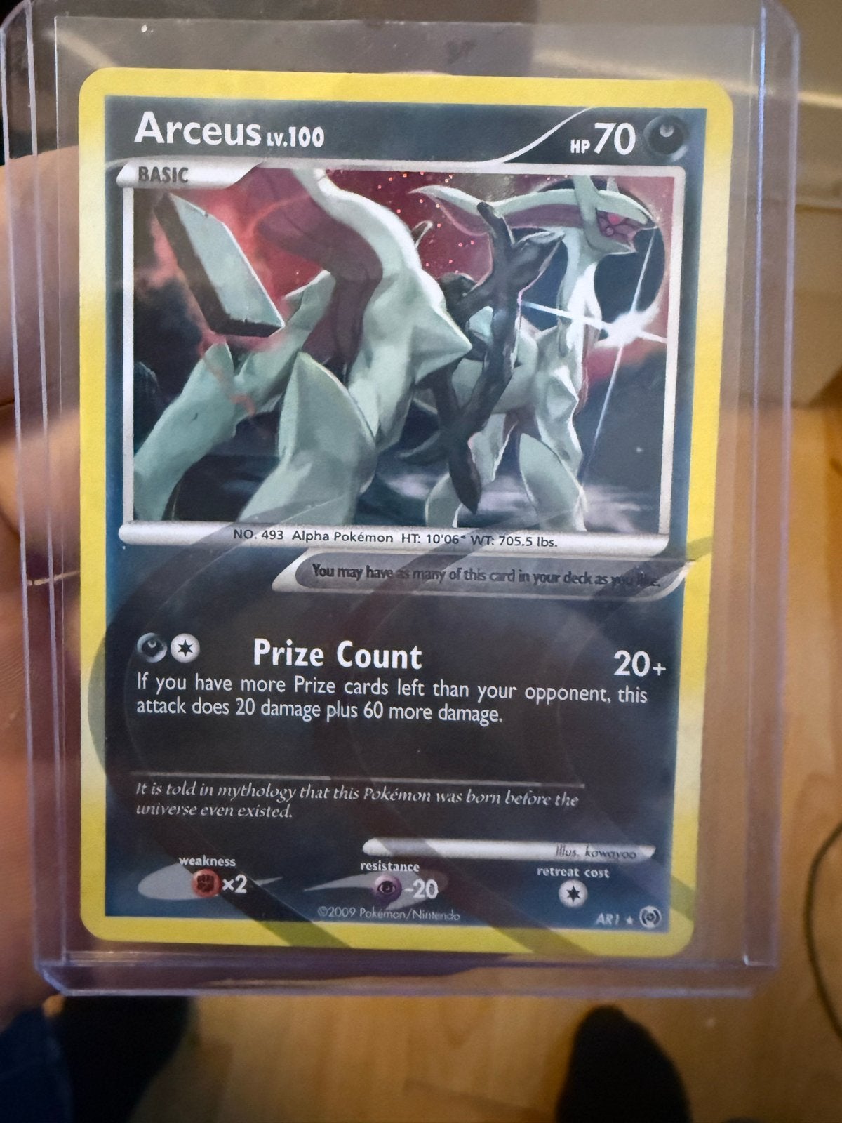 Arceus LV.100 Pokémon kaart - Zo goed als nieuw, Ophalen of Verzenden, Zo goed als nieuw, Losse kaart