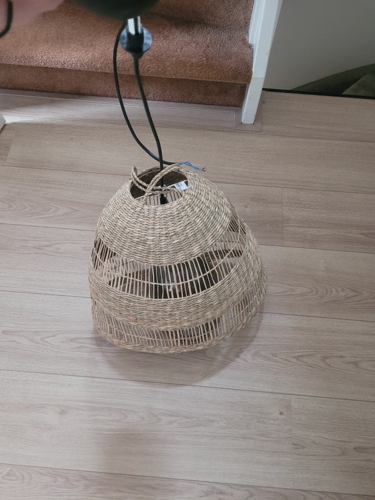 Nieuwe IKEA lamp - Ongebruikte rieten hanglamp, incl lampbol, Overige materialen, Minder dan 50 cm, Bohemian, Scandinavisch, Nieuw