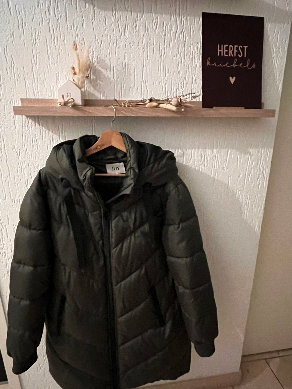 Lange gewatteerde dames winterjas, Kleding | Dames, Ophalen, Nieuw, Maat 42/44 (L), Groen