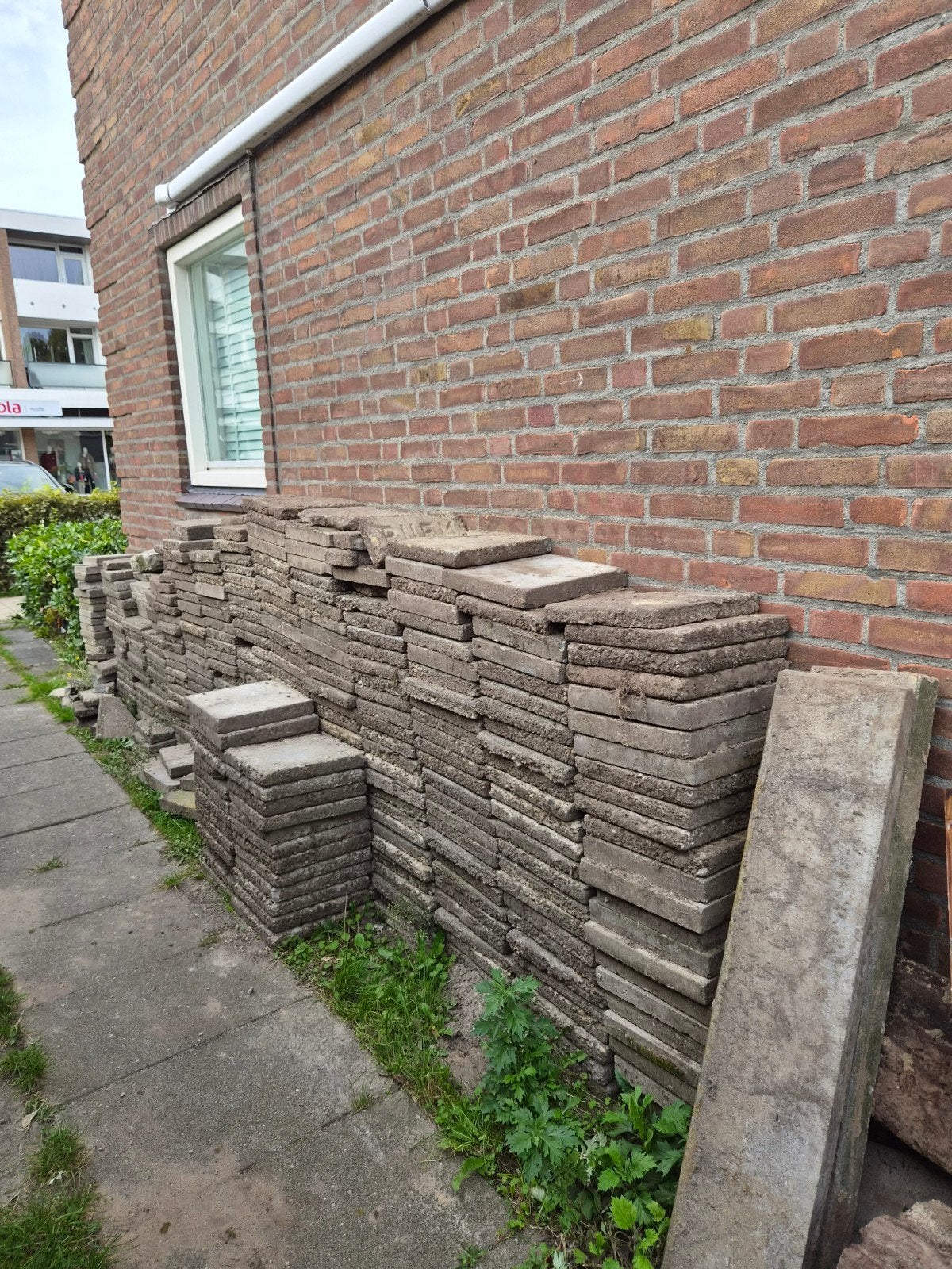 Stoeptegels (gratis afhalen), Tuin en Terras, Ophalen, Gebruikt, Beton, Terrastegels