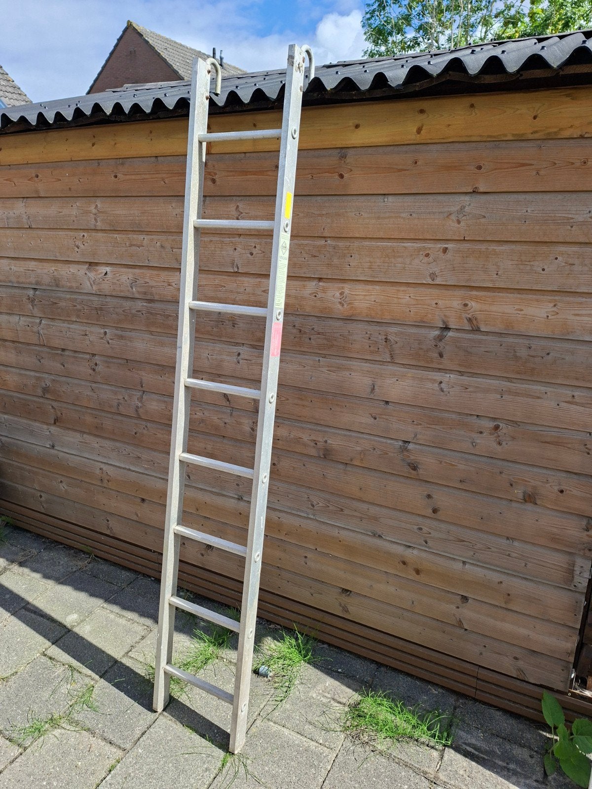 Aluminium trap 211cm hoog, 8 treden, Ophalen of Verzenden, Gebruikt, Trap, 2 tot 4 meter
