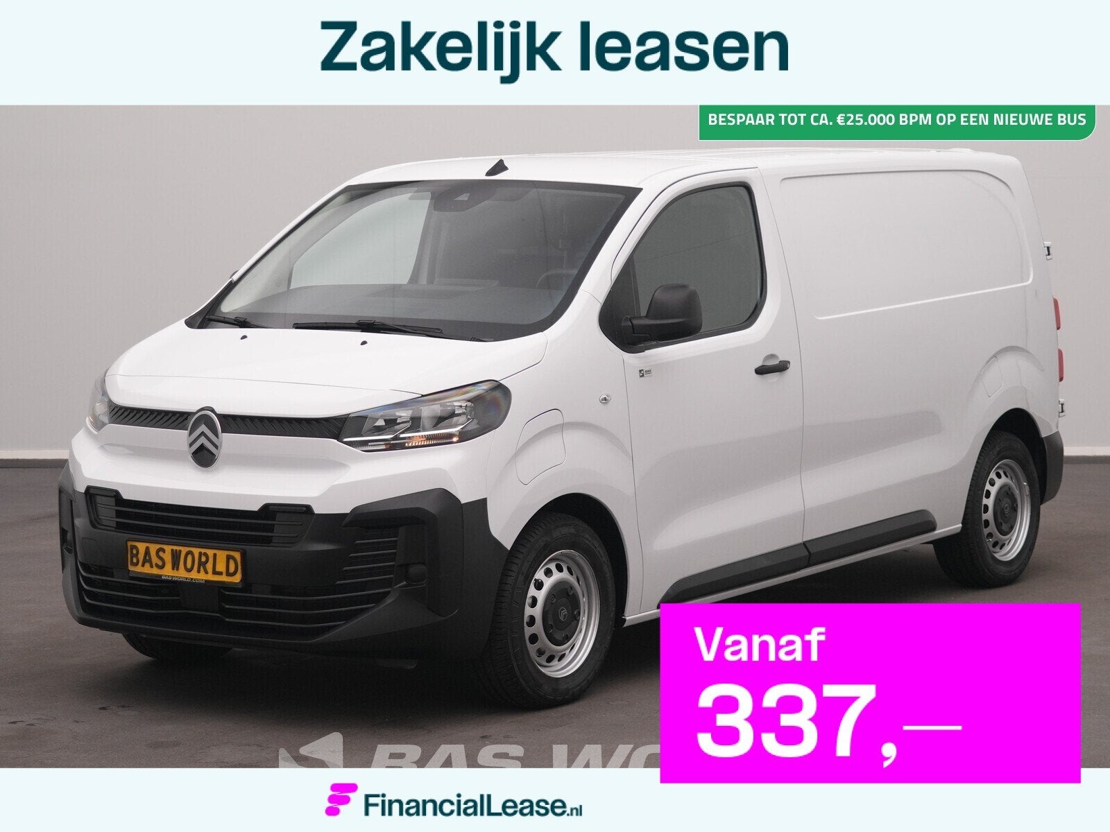 Citroën e-Jumpy 136pk Nwe model 50kWh WLTP 230km 100% Elekt, Automaat, Gebruikt, Citroën, Wit