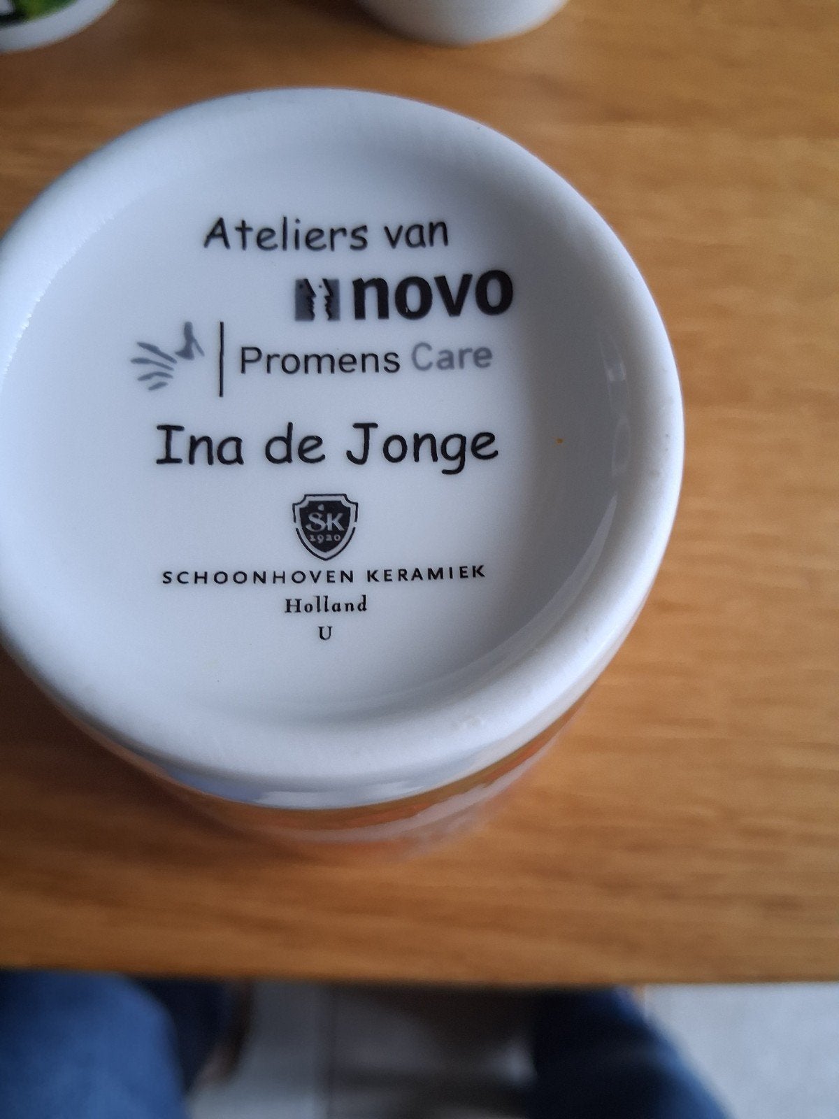 Set van 4 unieke melkbekers en kan van Schoonhoven Keramiek, Overige merken, Keramiek, Zo goed als nieuw, Modern