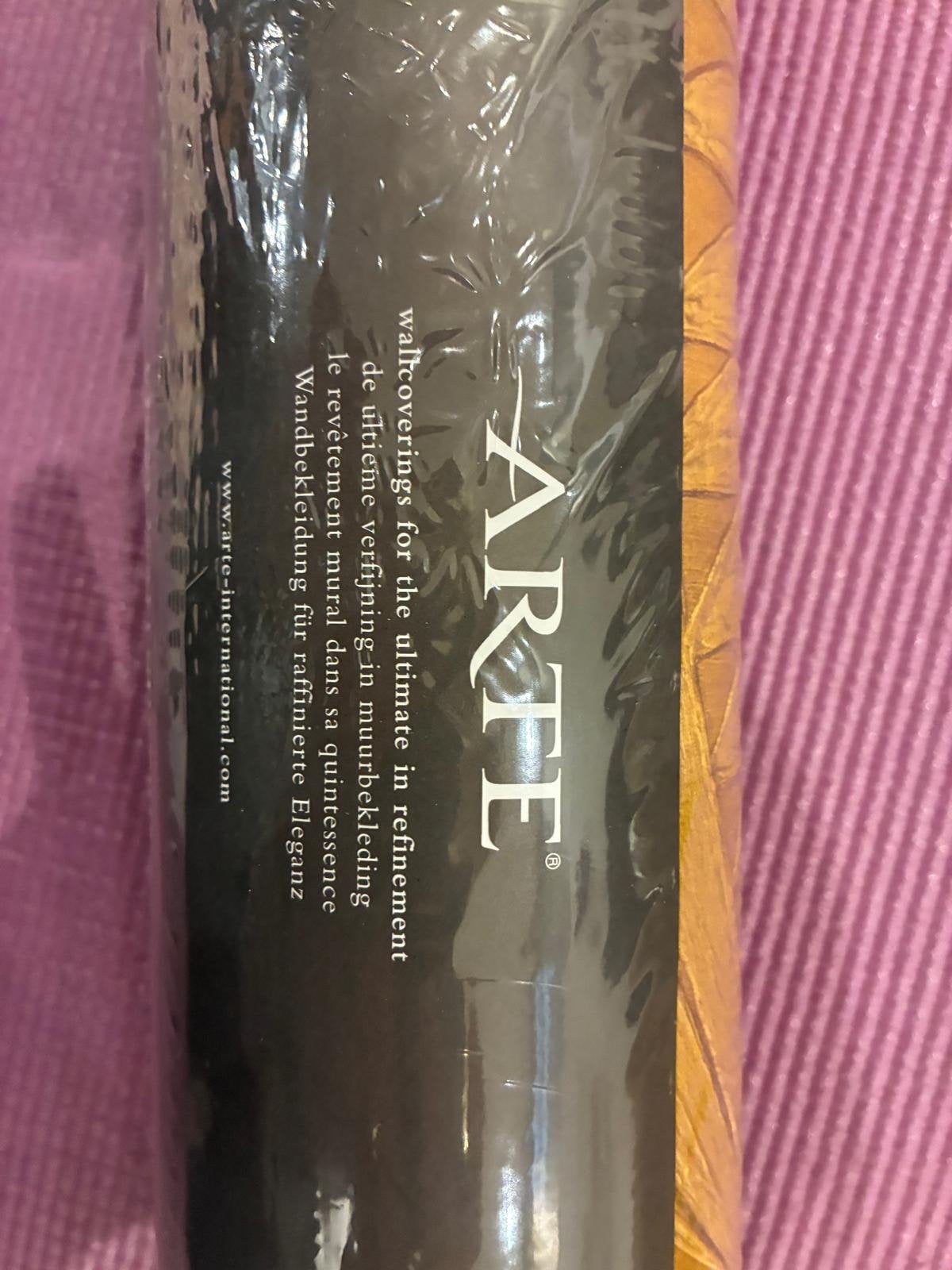 Luxe Arte Vinyl Behang met Gouden Palmblad Patroon, Ophalen, Bladeren, Natuurlijk, Arte