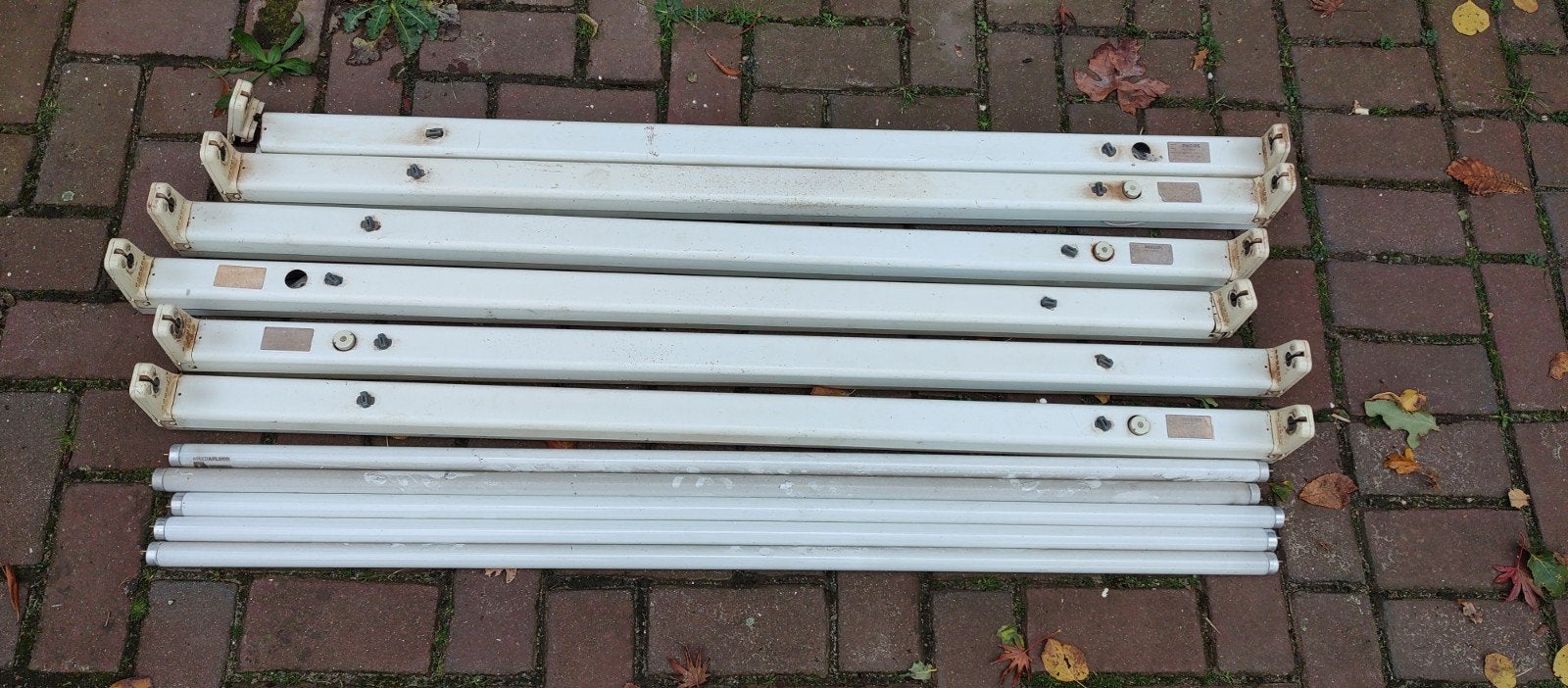 TL armaturen Philips 120 cm met Tl lampen 6 stuks, Ophalen of Verzenden, Gebruikt, Minder dan 50 watt, Armatuur