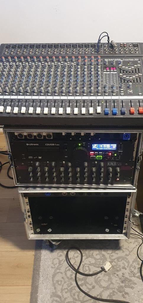 Dynacord Powermate 1600 Powermixer, Ophalen, Gebruikt, 10 tot 20 kanalen, Microfooningang