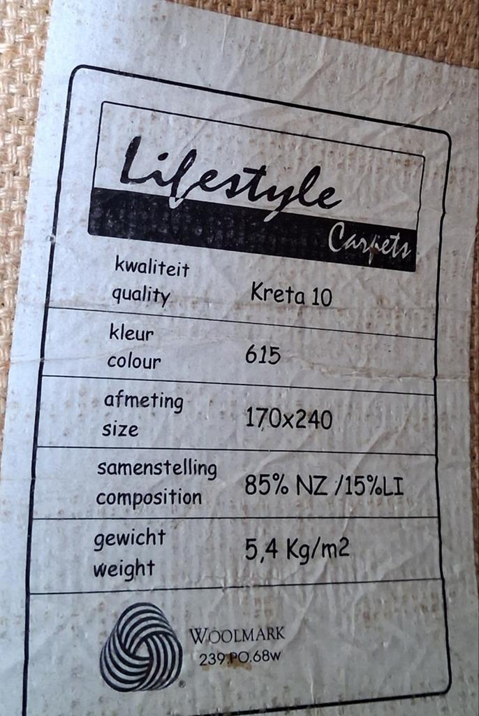 Lifstyle Vloerkleed, Ophalen of Verzenden, Zo goed als nieuw, Minder dan 10 m², Tapijt