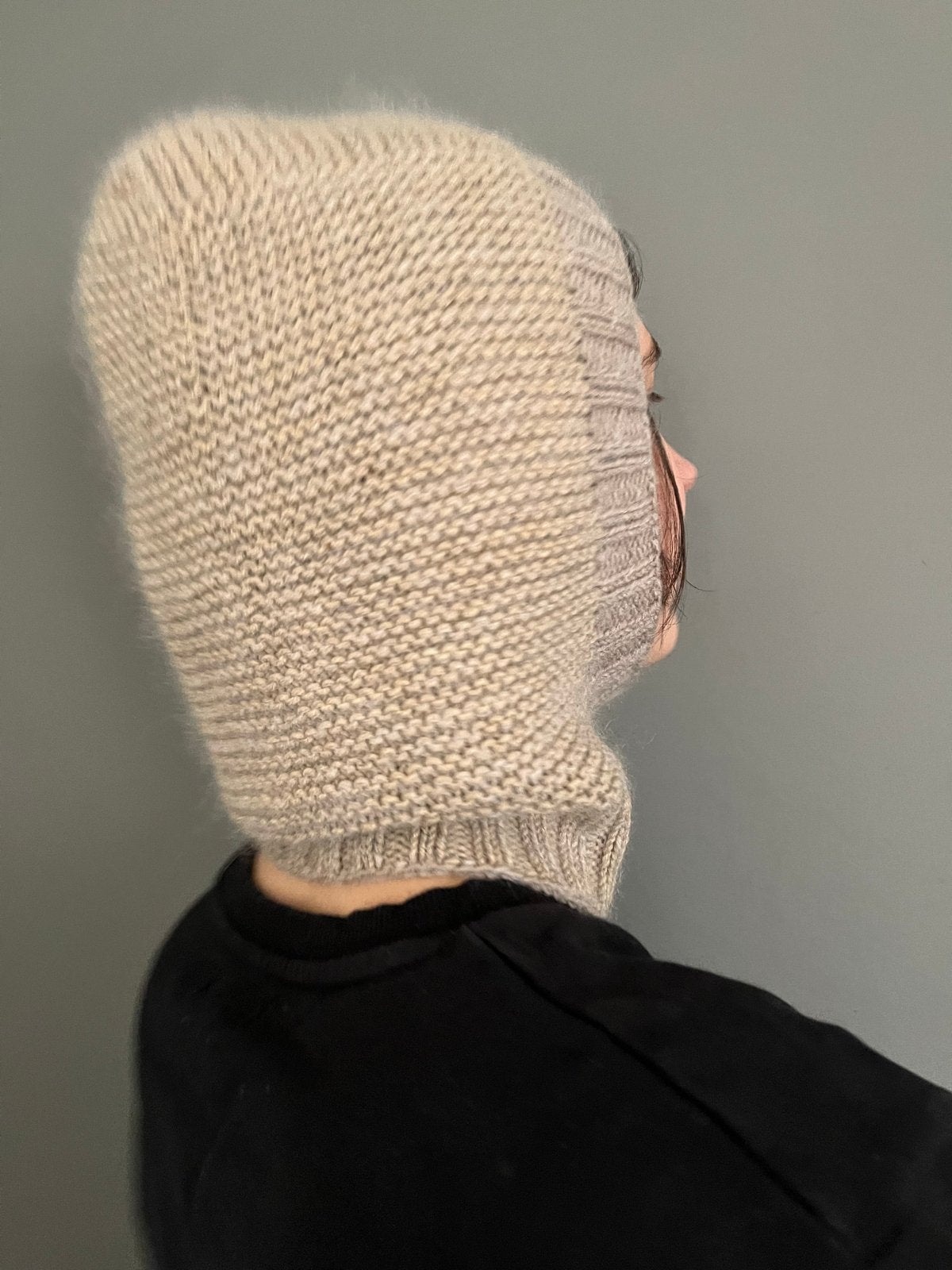 Gebreide Balaclava van Merinowol - Beige, Ophalen of Verzenden, Nieuw, Maat 38/40 (M), Muts