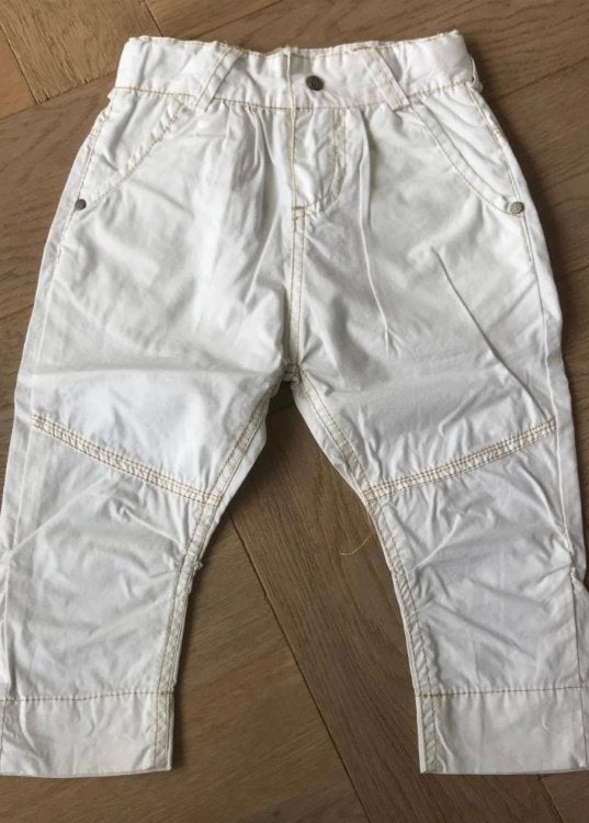 Nieuwe witte broek maat 86 little feet in Moodstreet, Broekje, Jongetje of Meisje, Nieuw, Ophalen of Verzenden
