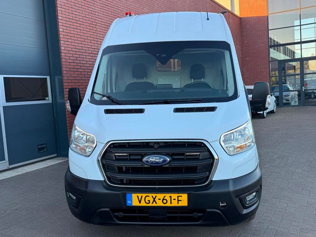Ford Transit 350 2.0 TDCI L3H3 Trend MHEV RWD Hybrid Airco C, Auto's, Euro 6, 4 cilinders, Wit, Bedrijf