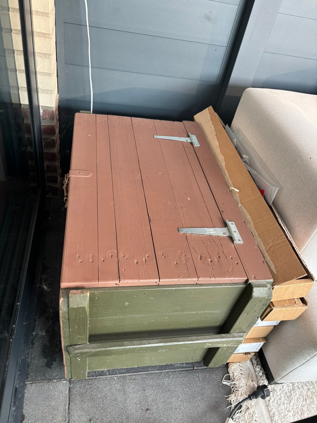 Houten kist / speelgoedkist, Huis en Inrichting, Ophalen, 50 – 75, Gebruikt, Grenenhout