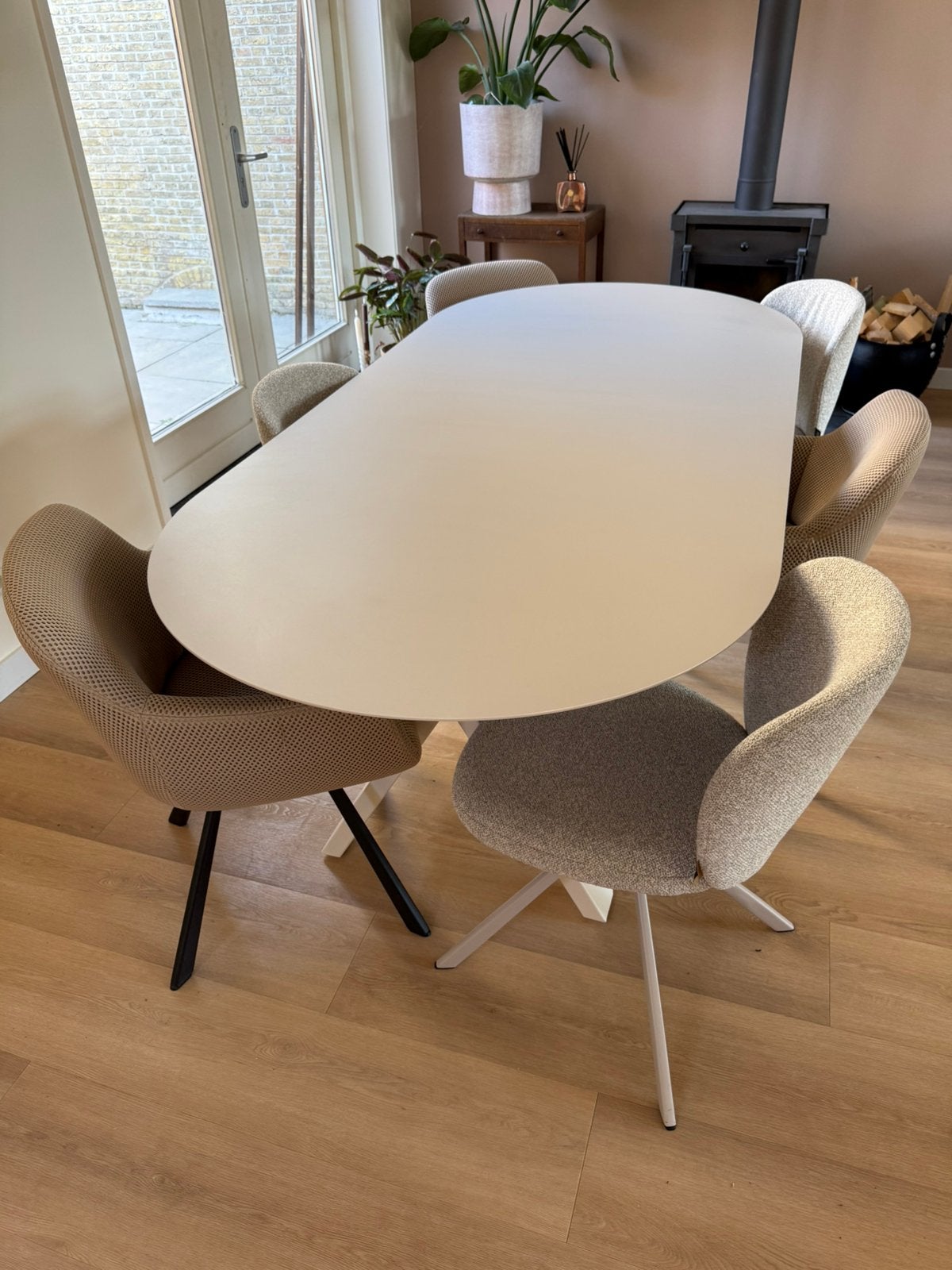 Trendhopper eethoek, Huis en Inrichting, Ophalen, Zo goed als nieuw, 4 tot 6 stoelen