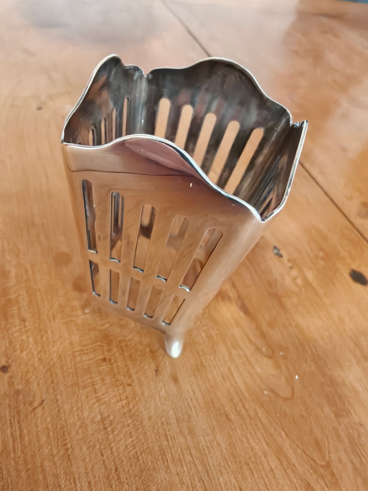 Vintage Keltum verzilverde Maggifleshouder (Posthoorn merk), Ophalen, Zilver