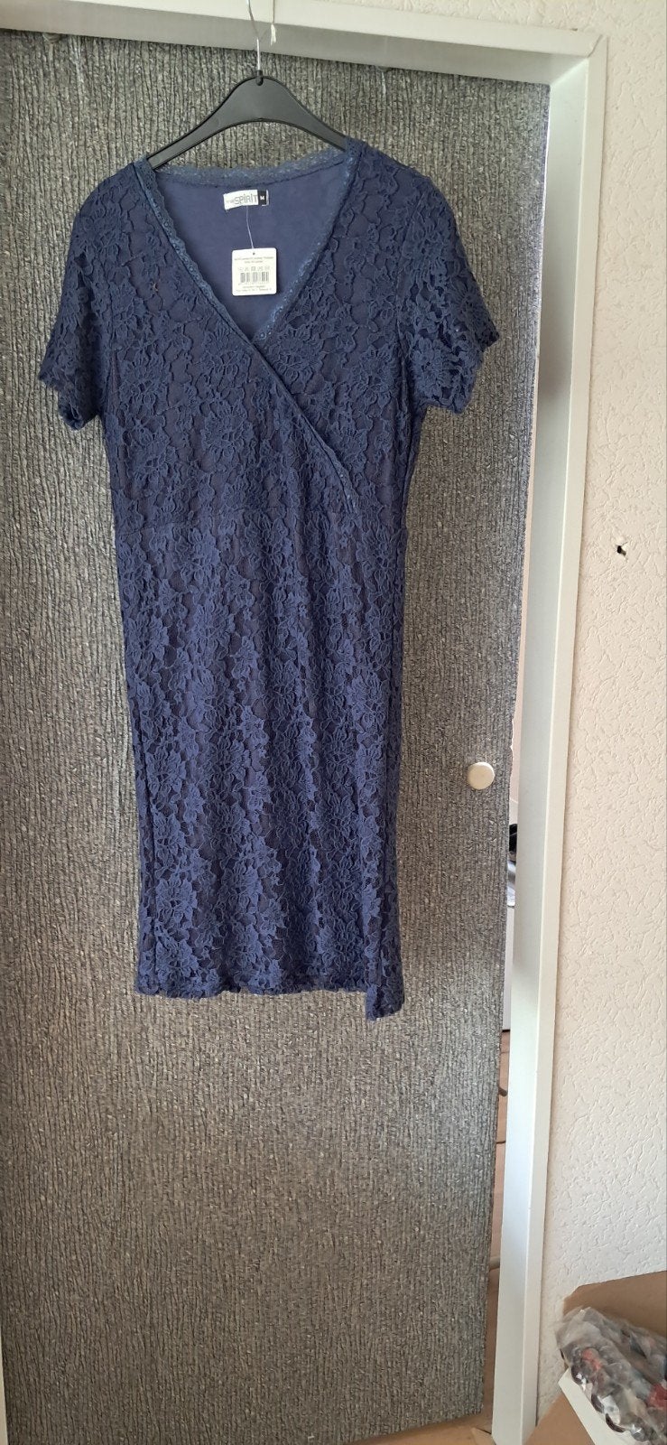 Donkerblauwe kanten jurk van Esprit, maat M, Maat 38/40 (M), Blauw, Nieuw, Ophalen of Verzenden