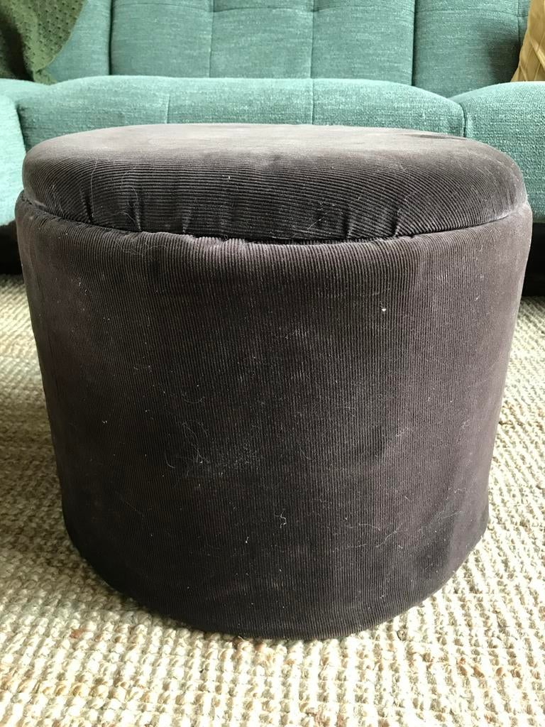 Grote opbergpoef / voetenbank chocoladebruin / Hanami 🤎, Ophalen, Minder dan 50 cm, Rond, Minder dan 50 cm