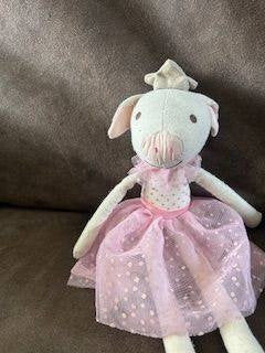 Orange tree kids pig princess ballerina lappenpop, Kinderen en Baby's, Speelgoed | Poppen, Ophalen, Zo goed als nieuw, Overige typen