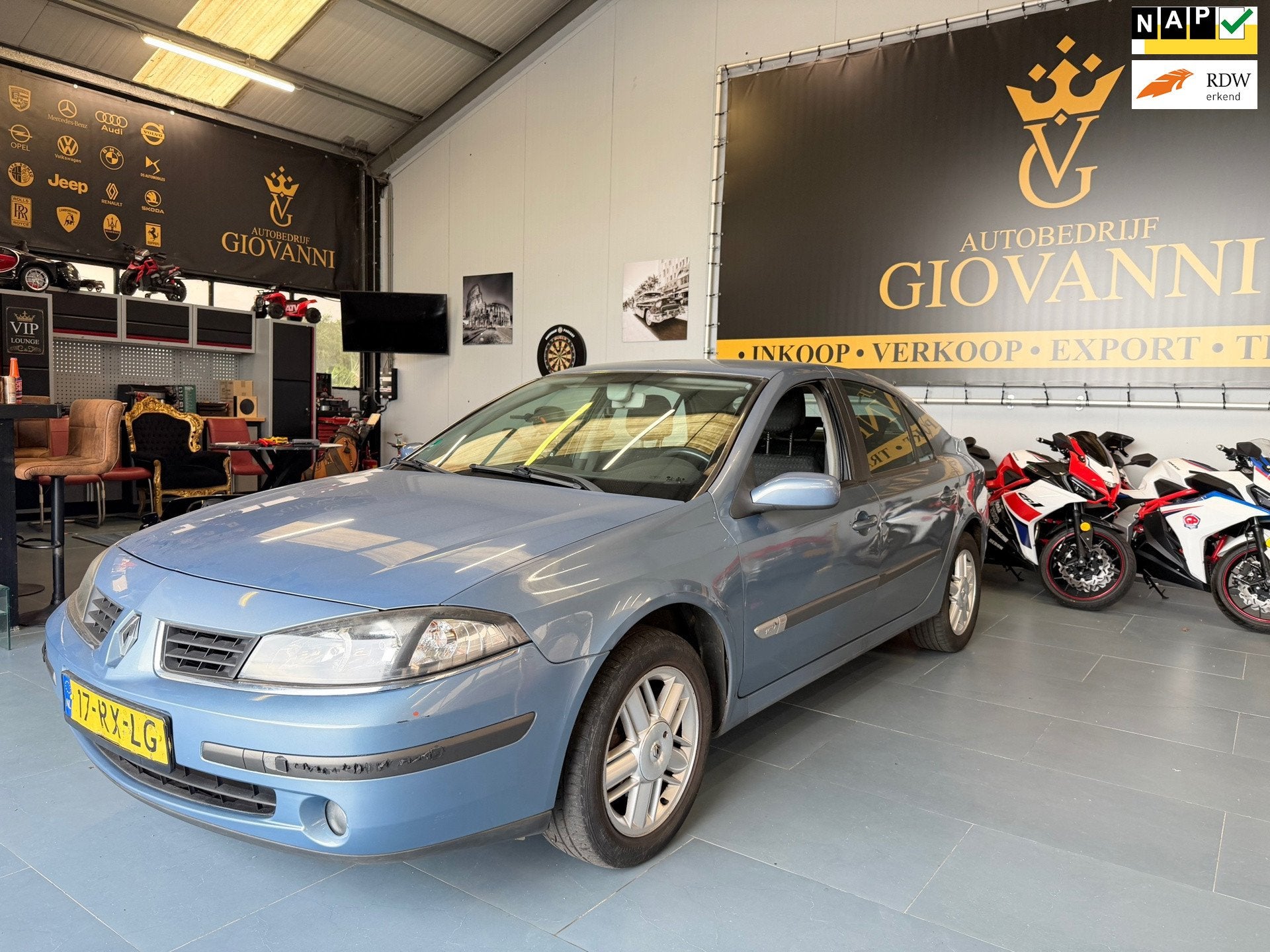 Renault Laguna 1.6-16V Expression inruil mogelijk, Auto's, Voorwielaandrijving, Gebruikt, 4 cilinders, Blauw
