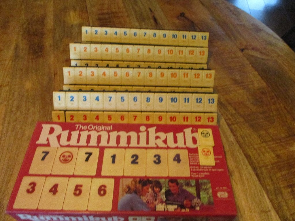 Rummikub Original(grote uitvoering),v.a, 17,50.e, Een of twee spelers, Ophalen of Verzenden, Gebruikt