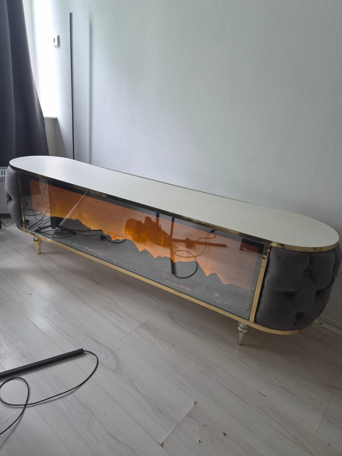 Elektrische sfeerhaard / LED inbouwhaard – werkend, Ophalen, Zo goed als nieuw, Vrijstaande haard, Elektrische haard