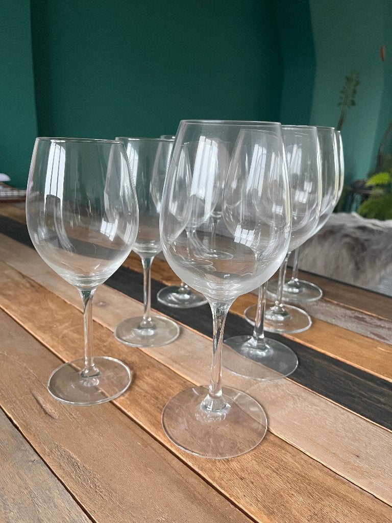 Set rode & witte wijnglazen Gall & Gall – 8 stuks, Ophalen of Verzenden, Zo goed als nieuw, Overige typen