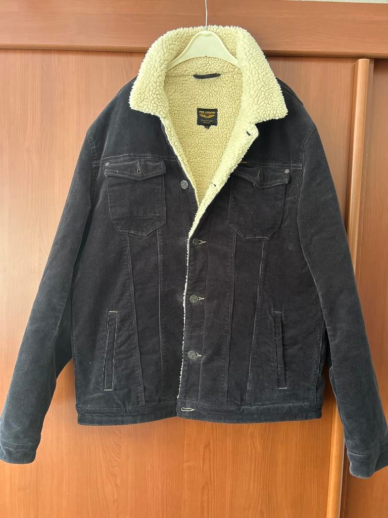 PME Legend Corduroy Sherpa Jas - Zwart XXL, Kleding | Heren, Jassen | Winter, Ophalen of Verzenden, Zo goed als nieuw, Overige maten