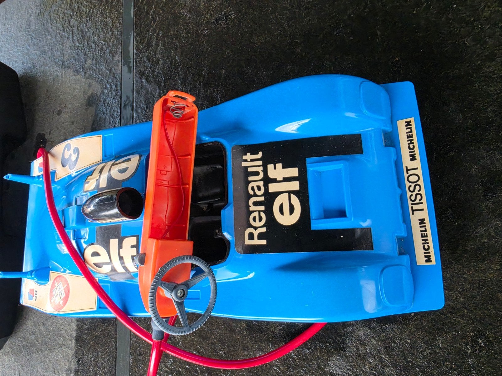Vintage Renault Elf raceauto met afstandsbediening, Ophalen, Gebruikt, Afstandsbediening