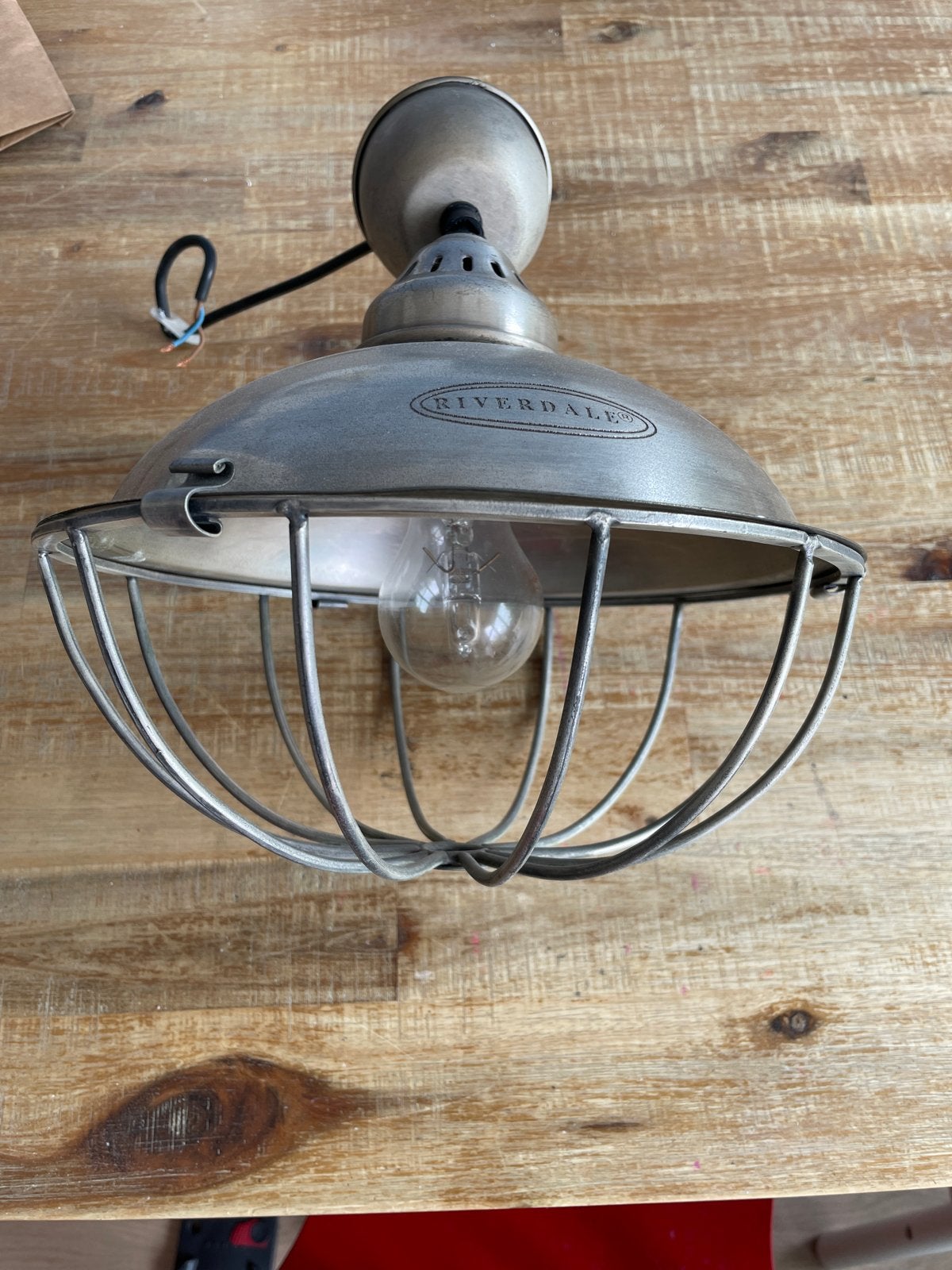 Riverdale Plafondlamp Industrieel Design Grijs Metaal, Ophalen, Minder dan 50 cm, Gebruikt, Minder dan 25 cm