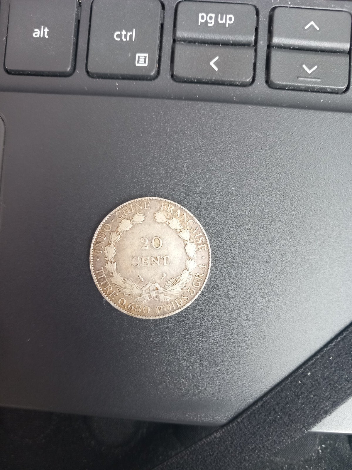 Zilveren munt 20 Cent Frans Indochina, Ophalen of Verzenden