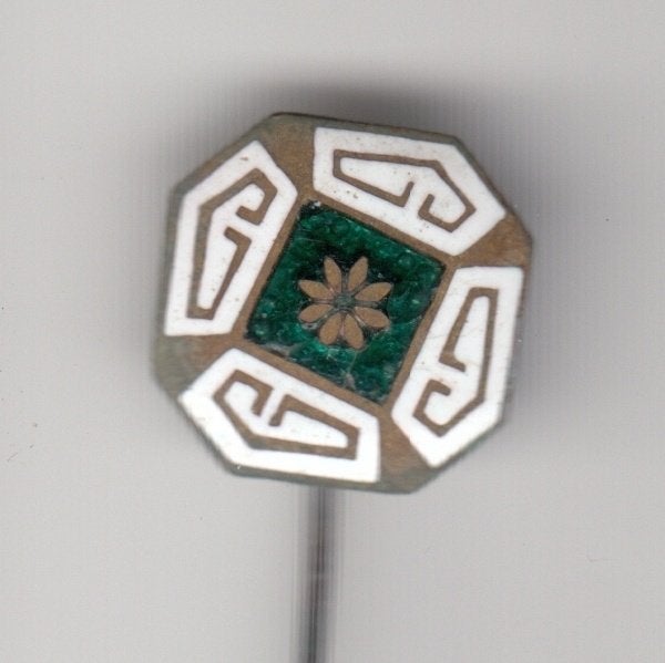 emaille Edelweiss bloem speldje, Gebruikt, Niet vindbaar, Niet vindbaar, Speldje of Pin