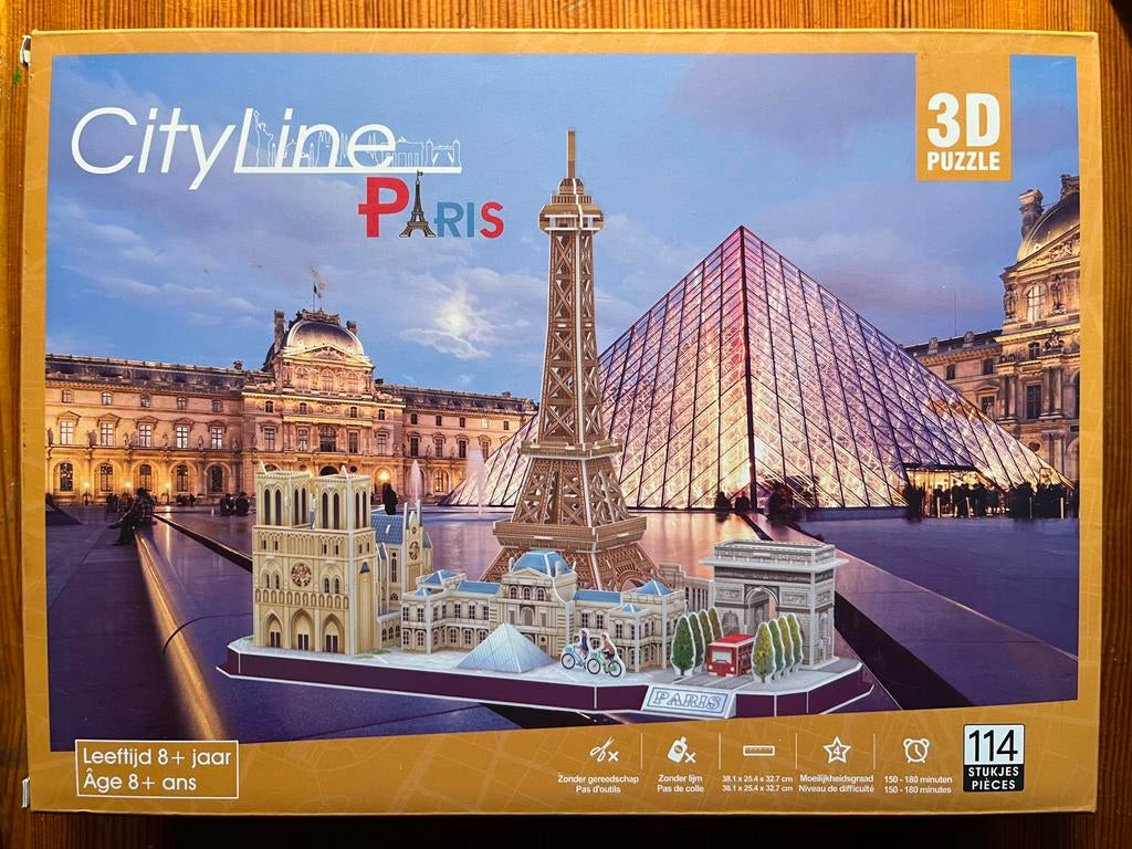 3D puzzel Cityline Paris, Ophalen of Verzenden, Minder dan 500 stukjes, Zo goed als nieuw, Rubik's of 3D-puzzel